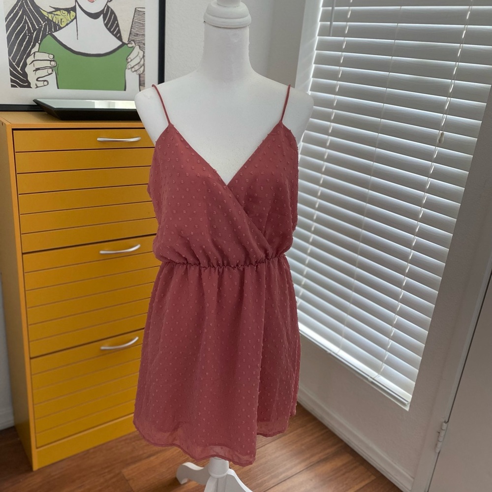 Source Unknown Pink Spaghetti Strap Mini Dress for Weddings
